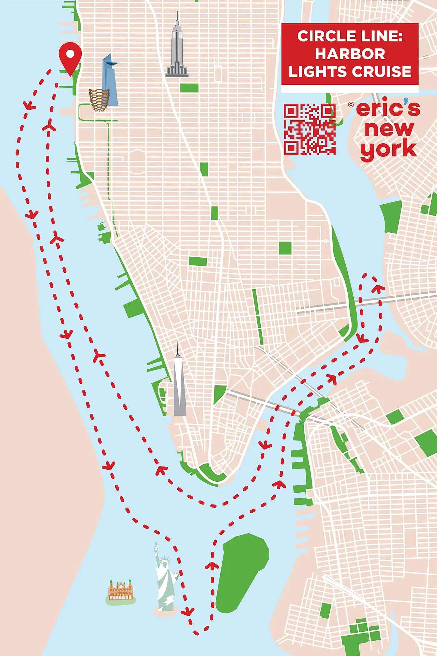 Circle Line: crucero Harbor Lights en Nueva York - Recorrido